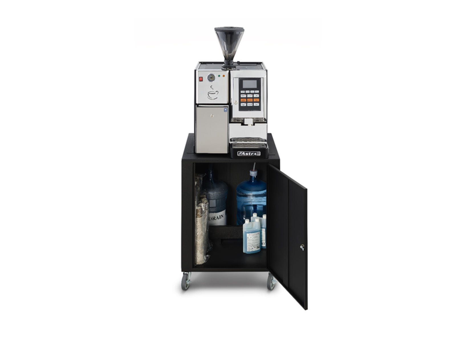 espresso machine cart, chic coffee cart